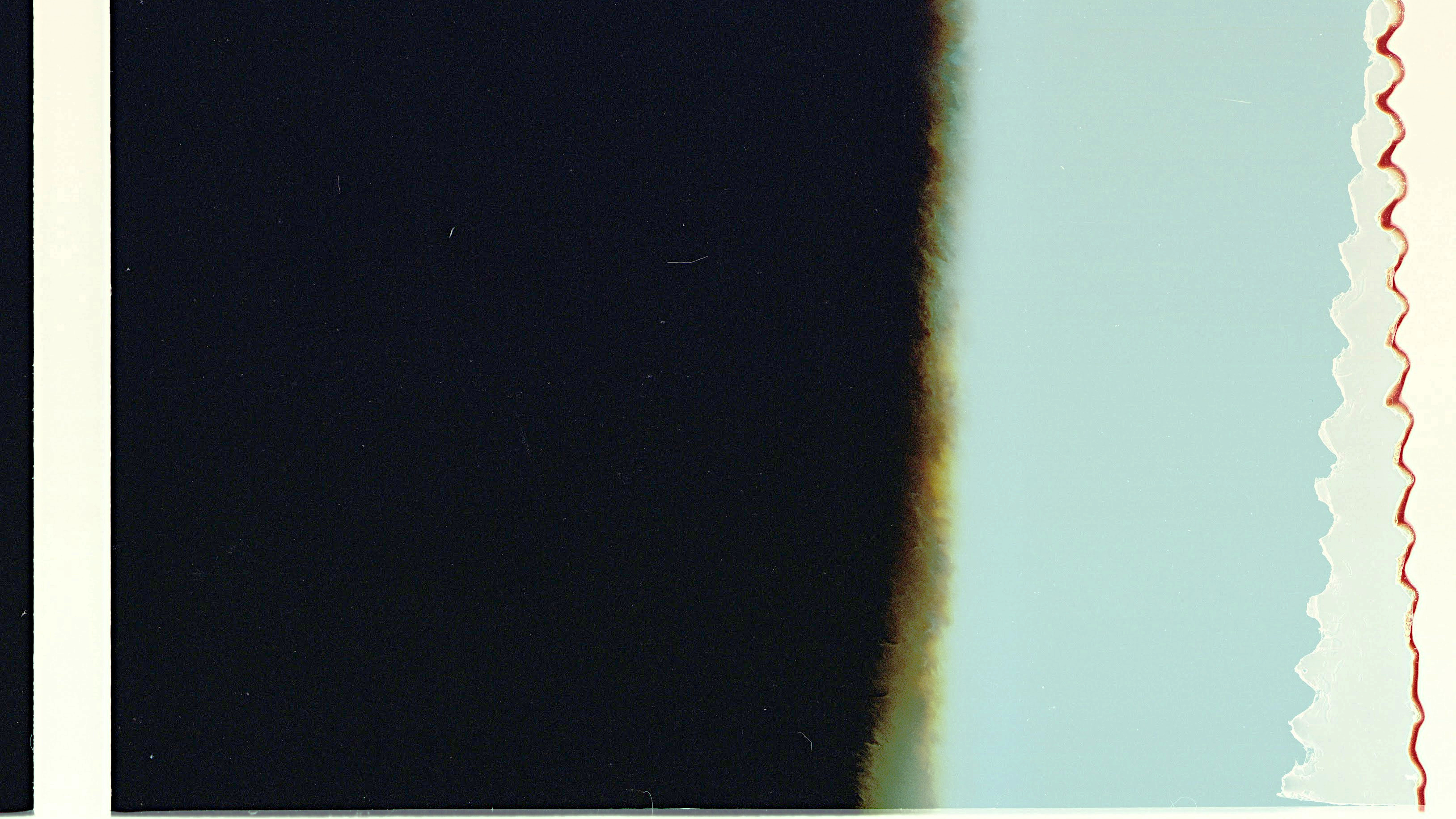 Image of light-damaged photographic film.
